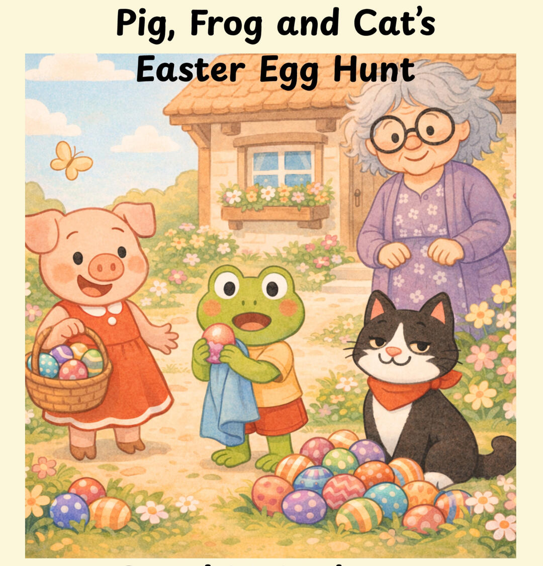 Pig, Frog's Cats Easter Egg Hunt